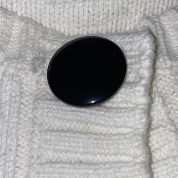 KAREN SCOTT cable knit cardigan long sleeve snap up decorative buttons size XL - Picture 3 of 10